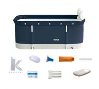 LZYANG Baignoire portable, salle de bains familiale séparée pliable baignoire SPA trempage baignoire debout bain chaud adulte bain de glace avec robinet de vidange et dossier (coréen)