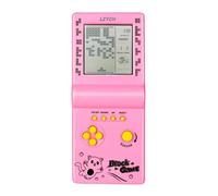 LZYCH Console de Jeu en Briques Nostalgie Classique 23 Jeux Rétro Blocs/Course/Char Difficulté/Vitesse Réglables Alimentation par 2 Piles AAA Nniversaire/Noël Cadeau Jouet Puzzle pour Enfant (Rose)