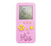 LZYCH Console de Jeu Rétro Block 26 Jeux Intégrés des Milliers de Modes Difficulté/Vitesse Réglables Facile à Utiliser Petit/Portable Jouet Nostalgique Cadeau de Noël pour Enfants/Adultes (Rose)