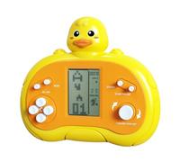 LZYCH Dessin Animé Mignon Console de Jeu en Blocs Jeu de 26 Cubes Rétro Briques/Course/Char Difficulté/Vitesse Réglables Cadeau d'anniversaire/de Vacances/de Noël Jouets de Puzzle Portables (Jaune)