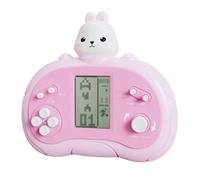 LZYCH Dessin Animé Mignon Console de Jeu en Blocs Jeu de 26 Cubes Rétro Briques/Course/Char Difficulté/Vitesse Réglables Cadeau d'anniversaire/de Vacances/de Noël Jouets de Puzzle Portables (Rose)