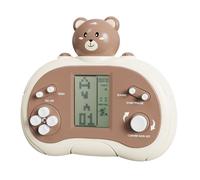 LZYCH Dessin Animé Mignon Console de Jeu en Blocs Jeu de 26 Cubes Rétro Briques/Course/Char Difficulté/Vitesse Réglables Cadeau d'anniversaire/de Vacances/de Noël Jouets de Puzzle Portables (Marron)