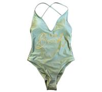 LZYCJL Maillot de Bain Monokini Une pièce à imprimé mariée Femme à Bretelles Ajustables, Maillot de Bain de Plage(Vert,as4,Alpha,jaspo_l,Regular,Regular)