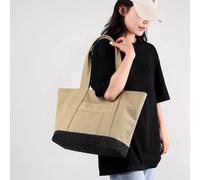 LZYCJL Sac En Toile Pour Femmes Avec Sac À Main Grande Capacité Et Fermeture D’épaule Pour Les Achats, Les Voyages, Le Travail(kaki)