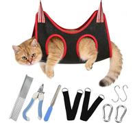 LZYDKH Lot de 10 hamacs de toilettage pour animaux de compagnie - Hamac pour chiens et chats avec coupe-ongles et lime à ongles pour animaux de compagnie de petite et moyenne taille