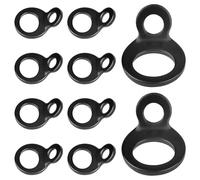 LZYDKH Lot de 10 œillets d'arrimage en acier inoxydable robustes pour le montage dans le garage pour sécuriser le chargement, camion, bateau, voiture, kayak, chariot de golf, noir