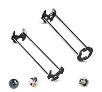 LZYDKH Lot de 2 clés de lavabo multifonctionnelles - Clé d'évier universelle - Clé de robinet plombier - Outil d'installation pour lavabo de cuisine (noir)