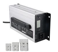 Lzyjck Chargeur De Batterie 36 V 25 A Chargeurs De Batterie 1200 W pour Chariot Élévateur avec Connexion Anderson 120 A/175 A/350 A pour Chariot Élévateur, Transpalette, Autolaveuse,Argent,350A