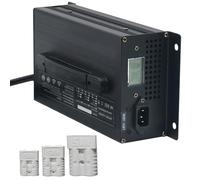 Lzyjck Chargeur De Batterie 36 V 25 A Chargeurs De Batterie 1200 W pour Chariot Élévateur avec Connexion Anderson 120 A/175 A/350 A pour Chariot Élévateur, Transpalette, Autolaveuse,Noir,175A