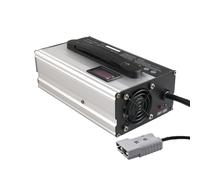 Lzyjck Chargeur De Batterie Plomb-Acide 900 W 36 V 20 A avec Écran LCD, Connecteurs Anderson (50 A/120 A), pour Chariots Élévateurs, Autolaveuses, Voiturettes De Golf,Argent,50A Anderson