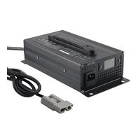 Lzyjck Chargeur De Batterie pour Chariot Élévateur 1200 W 36 V 25 A avec Écran LCD, Prise Anderson 120 A/175 A/350 A pour Autolaveuse, Voiturette De Golf Et Chariot Élévateur,Black 36v 25a,350A