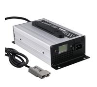 Lzyjck Chargeur De Batterie pour Chariot Élévateur 1200 W 36 V 25 A avec Écran LCD, Prise Anderson 120 A/175 A/350 A pour Autolaveuse, Voiturette De Golf Et Chariot Élévateur,Silver 36v 25a,120A