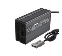 Lzyjck Chargeurs De Batteries Plomb-Acide 12 V/24 V/36 V/48 V/60 V/72 V avec Connecteurs Anderson - pour Chariots Élévateurs, Voiturettes De Golf,12v 30a Black,50A Anderson
