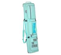 Lzyjck Housse De Ski À roulettes, Sac De Snowboard Imperméable À roulettes, Sacs À Chaussures De Ski Rembourrés Et Résistants, pour Les Voyages en Avion, 150 cm (Extensible Jusqu'à 165 cm),Bleu