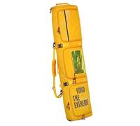 Lzyjck Housse De Ski À roulettes, Sac De Snowboard Imperméable À roulettes, Sacs À Chaussures De Ski Rembourrés Et Résistants, pour Les Voyages en Avion, 150 cm (Extensible Jusqu'à 165 cm),Jaune