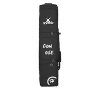 Lzyjck Housse de Ski Double à roulettes, Sac de Snowboard étanche à roulettes, 3 Poches extérieures rembourrées, pour Les Voyages en Avion, Extensible de 160 à 175 cm,Noir