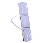 Lzyjck Housse de Ski Double à roulettes, Sac de Snowboard étanche à roulettes Extensible de 165 à 177 cm, 3 Poches extérieures rembourrées Convient pour Un Ski ou Deux Paires de Skis,Violet