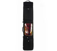 Lzyjck Housse de Snowboard à roulettes, Double Housse à Skis, Extensible de 160 à 174 cm, idéale pour Les Voyages en Avion, pour Un Ski ou Deux Paires de Skis,Noir