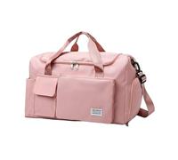 Lzyjck Sac De Sport Femme Homme Duffle Bag De Voyage Sport Étanche Sac De Voyage Polochon Sacs De Week-End Cabine avec Compartiment À Chaussures pour Voyage, Sport, Voyage, Week-End,Rose