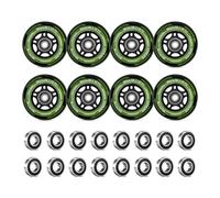 LZYKJGS 8 Roues Roues de Rollers en Ligne 80mm, Roue De Roller, Lot de de Patins à roulettes de Rechange, Roues Universelles en Polyuréthane, avec Roulements ABEC 9, pour K2, Hudora, Gonex, Apollo