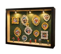 LZYWOD Mini Frames Silhouette Box, Silhouette Shadow Box Frame Kit avec Figurines, Collage Your For Pictur Frames Memory Boîte personnalisée Musée Jour Musée Anniversaire Musée Musée Musée Mini Pull