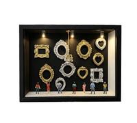 LZYWOD Mini Frames Silhouette Box, Silhouette Shadow Box Frame Kit avec Figurines, Your Memory Custom Frames Collage pour Pictur Box, Cadres Musée Boîte Musée Saint Valentin Figurines, Anniversaire