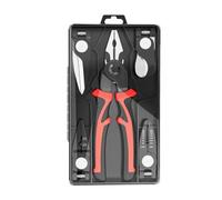 LZYWOD Pince à dénuder multifonctionnelle remplaçable pour électricien - Pince à dénuder - Outils spéciaux pour électricien - Pince à aiguille à bec - 1 pince à 5 étuis - Outil d'électricien