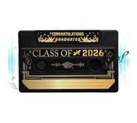 LZYWOD Souvenir de remise de diplôme enregistrable par la voix pour la e 2026, 300 secondes rétro cassette parlante, ruban adhésif rétro