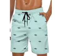 Lzzidou Maillot de bain pour homme avec doublure en maille à séchage rapide Motif tortue Taille L