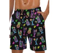 Lzzidou Short de bain pour homme avec doublure en maille à séchage rapide, Boisson aux fruits, X-Large