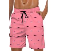Lzzidou Short de Bain pour Homme avec Doublure en Maille à séchage Rapide, Gris Souris, 3X-Large