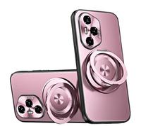 Lzzox Coque avec béquille pour Honor 400 Pro 5G, compatible avec chargeur sans fil MagSafe, anneau rotatif résistant aux chocs, coque arrière mate (rouge, Honor 400 Pro)