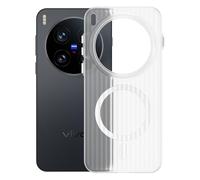 Lzzox Coque magnétique pour VIVO X300 Pro, compatible avec la recharge sans fil, rafraîchissant, translucide, anti-traces de doigts et protection arrière rigide (blanc, Vivo X300 Pro)