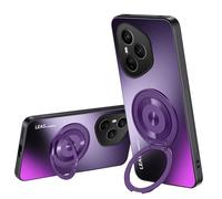 Lzzox Coque pour Honor 400 5G avec béquille, protection magnétique d'appareil photo, anneau rotatif résistant aux chocs, coque arrière mate (violet, Honor 400)