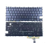 LZZSEOZ Clavier d'ordinateur Portable américain rétroéclairé, Couleur Argent/Gris/Bleu, Compatible avec Samsung Galaxy Book Flex Alpha NP730QCJ NP730QDA(Dark Blue)