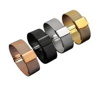 LZZYFPX Bracelet de montre en maille d'acier inoxydable 8/10/12/13/14/15/16/17/18/19/20/21/22/24 mm à dégagement rapide for hommes et femmes(Golden,14mm)
