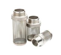 LZZYFPX Filtre à Filetage mâle en Acier Inoxydable 304 de 1/2"/4", for Tuyau d'arrosage de Jardin, Filtre d'entrée de Pompe à Eau d'aquarium(1 inch Short)