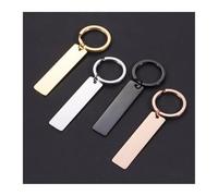 LZZYFPX Lot de 10 Porte-clés Vierges en Acier Inoxydable Poli Miroir, 12 x 50 mm, for Cadeaux Souvenirs, Bijoux for clés de Voiture, for Femmes et Hommes(Mixed)