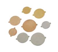 LZZYFPX Lot de 20 disques Ronds en Acier Inoxydable Poli Miroir de 15/20/25 mm, for estampage, connecteurs de Breloques for Bracelets DIY(Mixed Color,25mm)