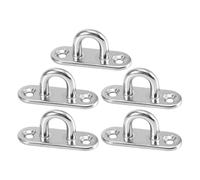 LZZYFPX Lot de 3 ou 5 crochets à œil, plaque robuste en acier inoxydable, support mural U, for bateau, plafond, anneau suspension, garage, hamac(3pcs 304-M6)