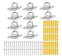 LZZYFPX Lot de 4 ou 10 crochets muraux robustes en forme de U for hamac, fixation fixe, for plafond, terrasse, porte(10 pcs,5mm)