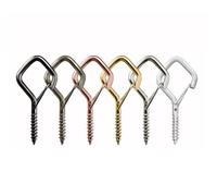 LZZYFPX Lot de 5/60 crochets de sécurité carrés multicolores à vis fixes anti-chute for suspension de bonsaï(Rose gold,10Pcs)