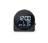 Réveil de voyage - MUSE - M-09 C Noir - Affichage LCD - Rétroéclairé - Alarme unique - Répétition - Sieste