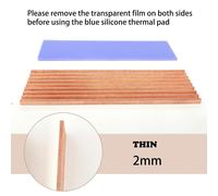 M.2 70x21x2mm Pure Copper SSD Heat Sinks with Silicone Thermal Pad Heatsink for Cooling SSD 2280 M2 NGFF NVME for Laptop.[E893]
