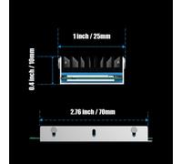 M.2 Heat Sink with M.2 Screw and Heat Pads for M.2 Single/Double Sided Chip SSD PC/PS5/PS5 Slim Installation (2 Packs).[E1094]