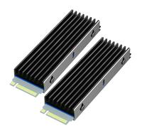 M.2 Heat Sink with M.2 Screw and Heat Pads for M.2 Single/Double Sided Chip SSD PC/PS5/PS5 Slim Installation (2 Packs).[E1096]