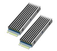 M.2 Heat Sink with M.2 Screw and Heat Pads for M.2 Single/Double Sided Chip SSD PC/PS5/PS5 Slim Installation (2 Packs).