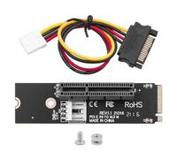M.2 Key M 2260 2280 Port SSD vers adaptateur PCIE avec indicateur LED SATA Power Riser pour l'exploitation minière Bitcoin Miner