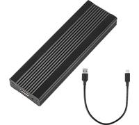 M.2 NGFF SATA Protocole Boîtier pour disque dur à l'état solide de type C Boîtier pour disque dur mobile, transfert rapide, large compatibilité, boîtier en alliage d'aluminium, noir