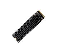 M.2 NVME PCI-E PCIE X4 X8 X16 para 6 Portas 3.0 SATA Placa Adaptadora Riser ASM1166 Chassis Servidor PC de ExpansãO Computador